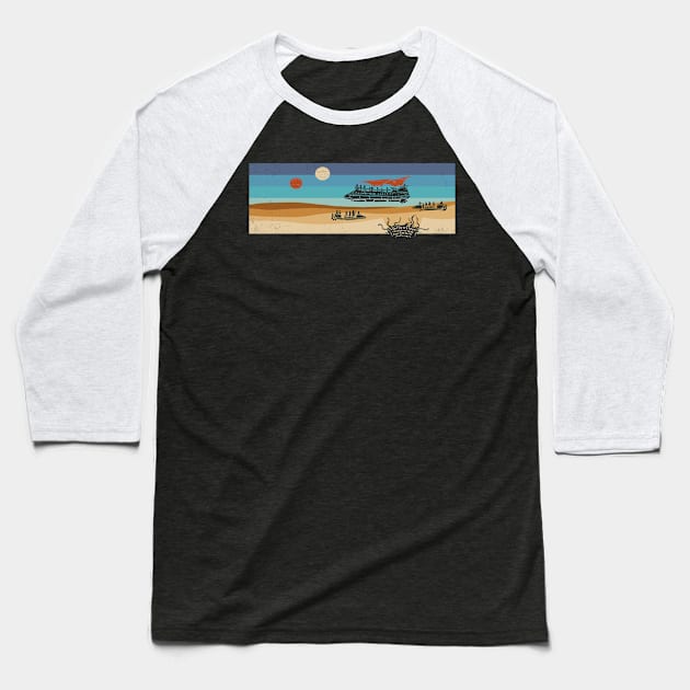 Vintage Sand Monster Baseball T-Shirt by kg07_shirts